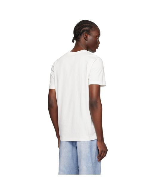 Moncler White Monogram T-Shirt for men