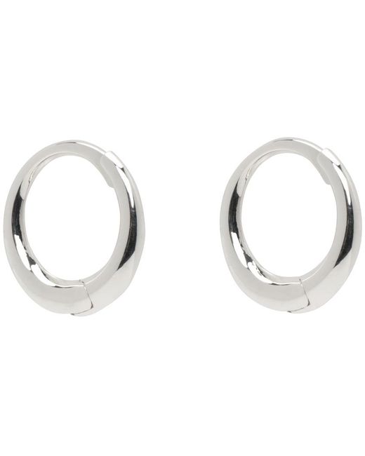 Moyennes boucles d'oreilles à anneau nouveau argentées Sophie Buhai en coloris Black