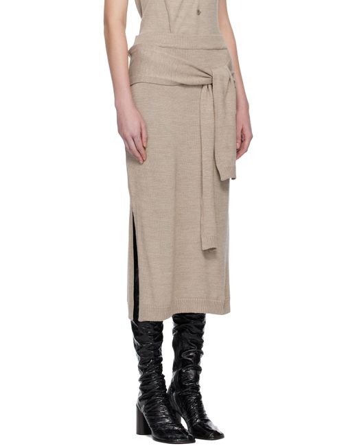 Lemaire Women's Trompe Loeil Midi Dress Brown