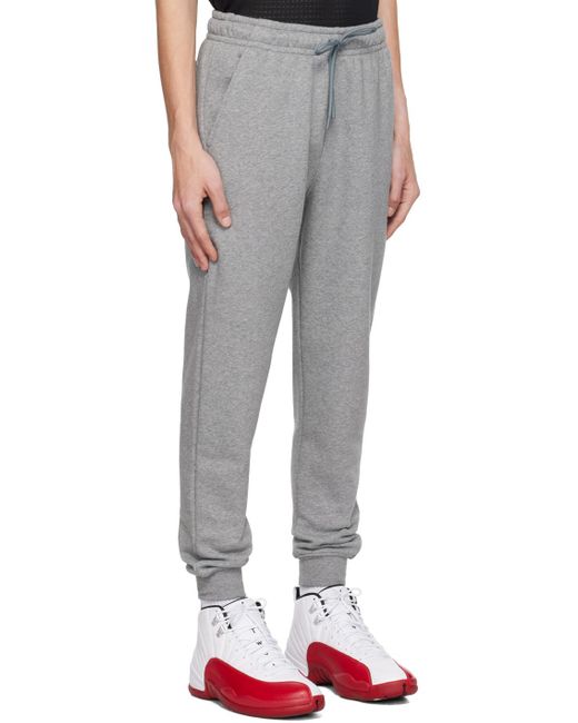 Nike Black Gray Embroidered Sweatpants for men