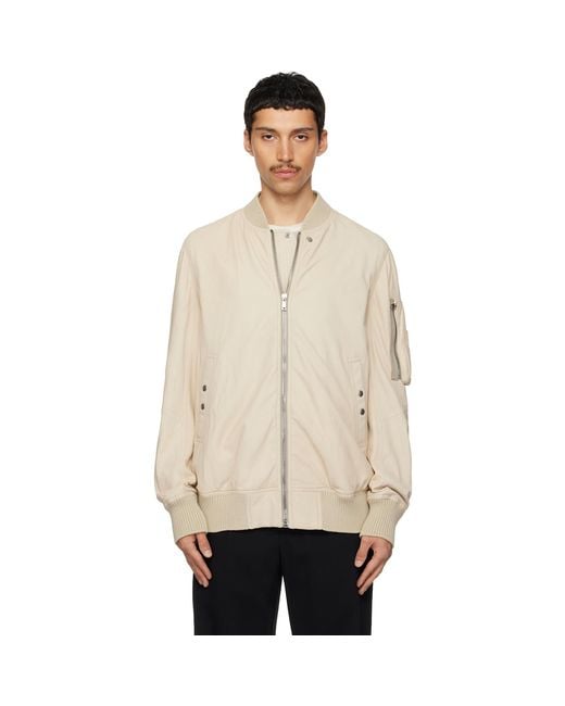 Rick Owens Natural Temple Classic Flight Jacket for men