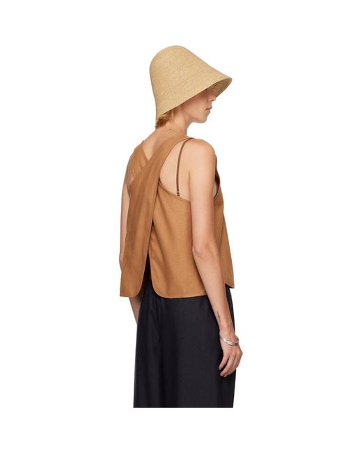 Baserange Black Tan Apron Top