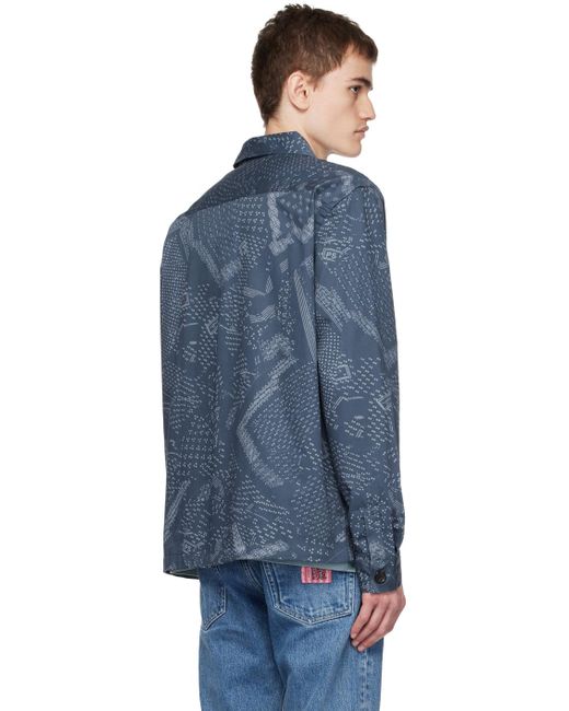 PS by Paul Smith Blue Bandana Jacket for men