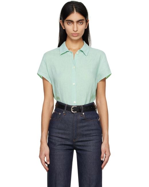 A.P.C. Multicolor . Green Marina Shirt