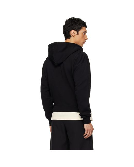 Jacquemus Black La Casa 'The Gros Grain Zipped' Hoodie for men