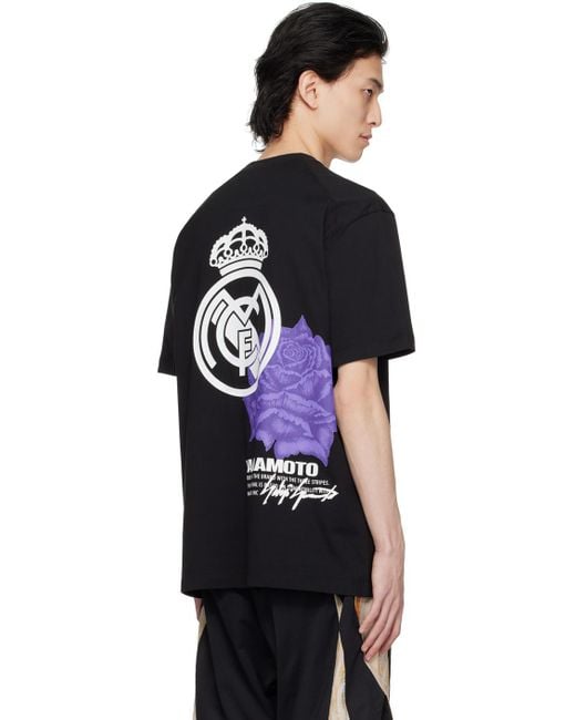 Y-3 Black Real Madrid Edition Merch T-Shirt for men