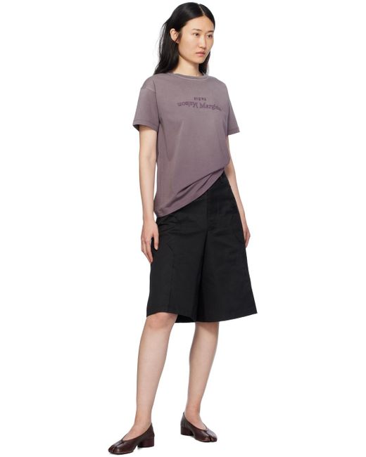 T-shirt mauve à logo modifié Maison Margiela en coloris Purple