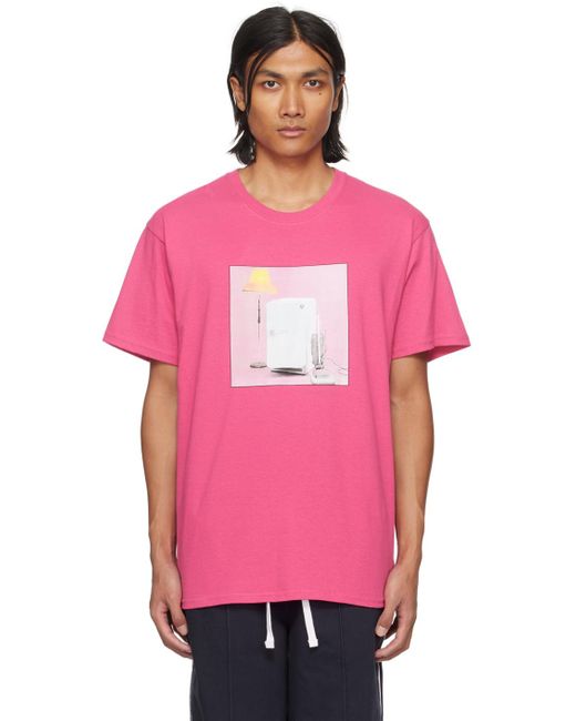 Noah NYC Pink The Cure Printed T-shirt for men