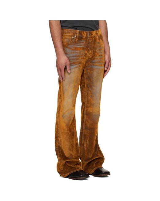 Cout de la Liberte Brown Jimmy Stretch Flare Jeans for men