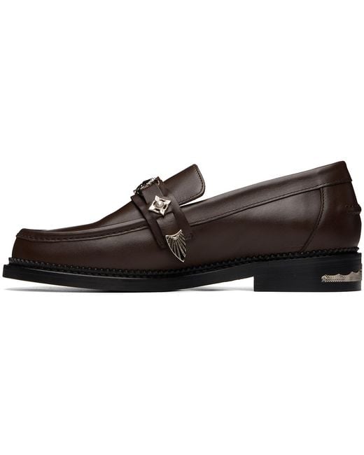 Toga Virilis Brown Ssense Exclusive Metal Loafers for men