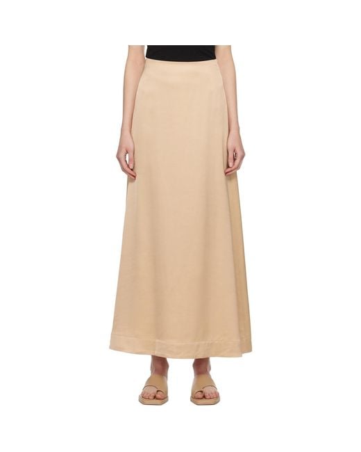 Esse Studios Natural Gilded Maxi Skirt