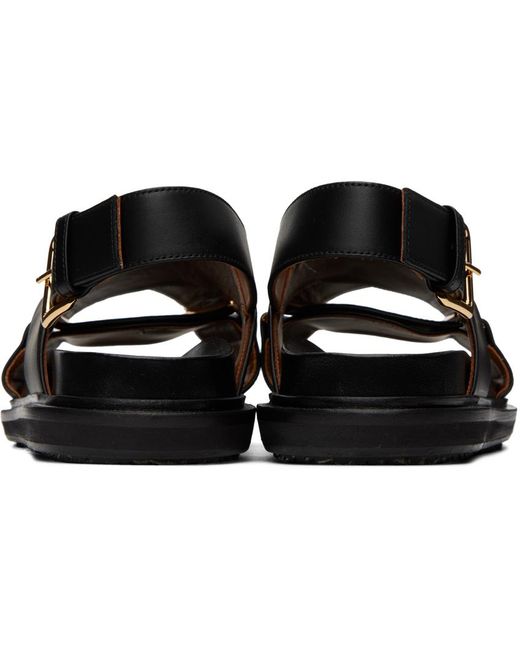 Marni Black Fussbett Sandals