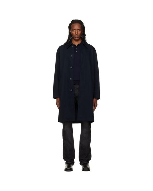 A.P.C. Blue Urban Mac Coat for men