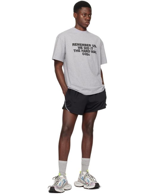 T-shirt consensus gris 032c pour homme en coloris Black