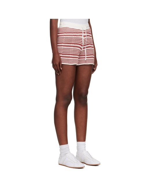 Holzweiler Red Kelp Striped Shorts