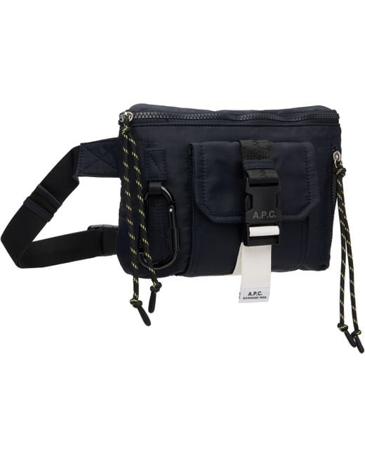 A.P.C. Black Trek Bum Bag for men