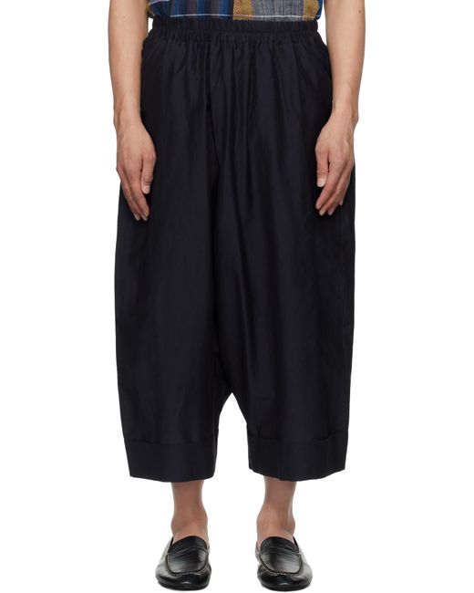 メンズ Toogood ネイビー 'The Baker' トラウザーズ Black