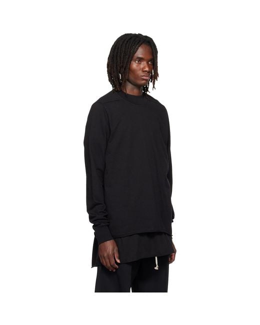 Rick Owens Black Tower Crewneck Sweatshirt for men
