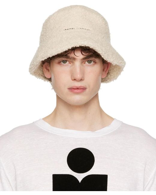 Isabel Marant Wool Off-white Denji Bucket Hat for Men | Lyst