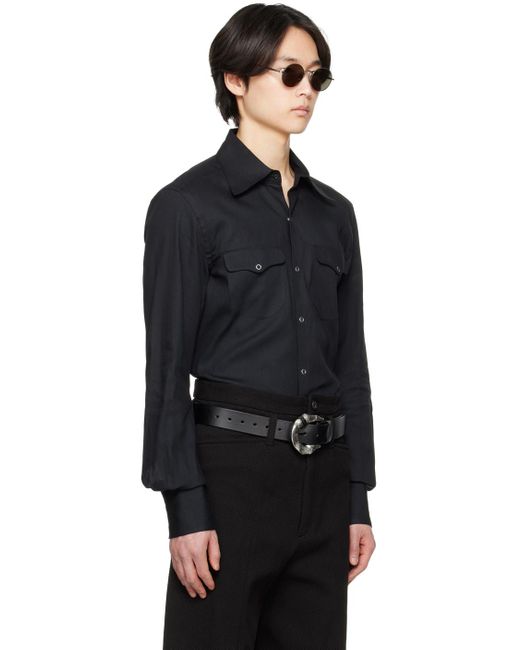 KOZABURO Black Slim-fit Shirt for men