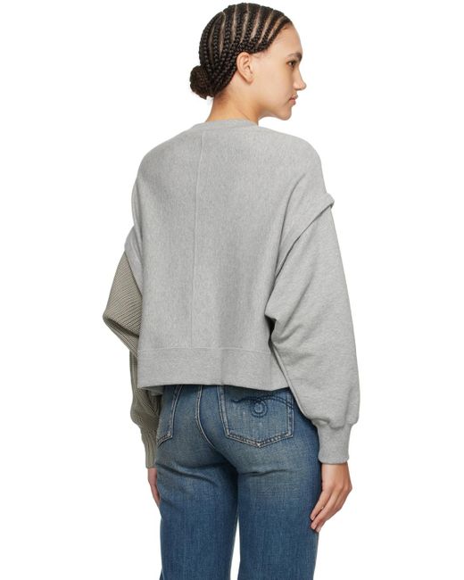 Undercover Gray Paneled Sweatshirt