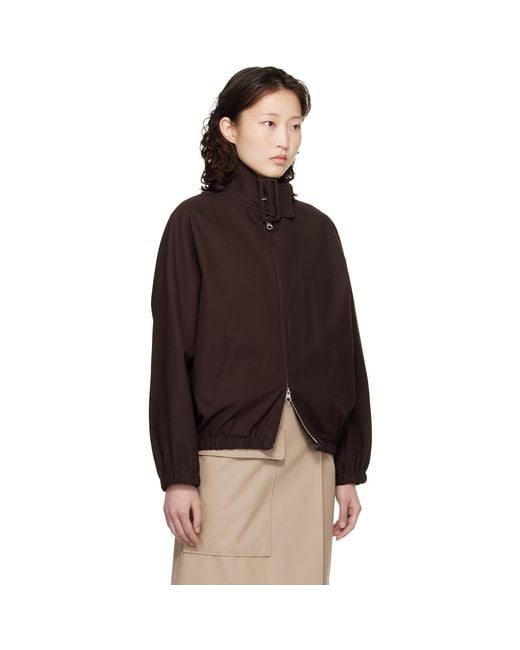 Courreges Black Buckle Zipped Bomber Jacket