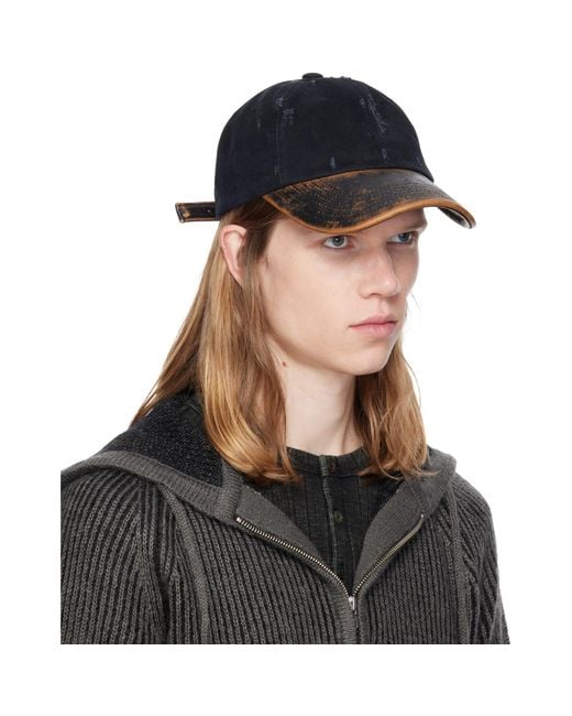 MMIC Black Patina Brim Cap for men