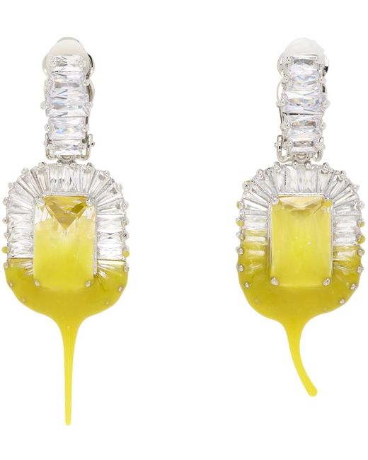 OTTOLINGER Yellow Diamond Dip Clip Earrings