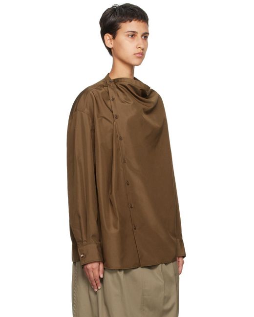 Lemaire Brown Soft Collar Blouse