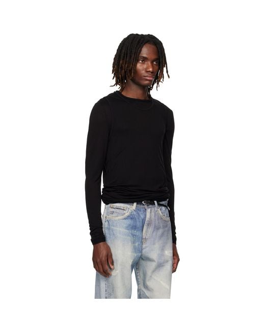 Carrera Black Doria Double Layer T-Shirt Set for men