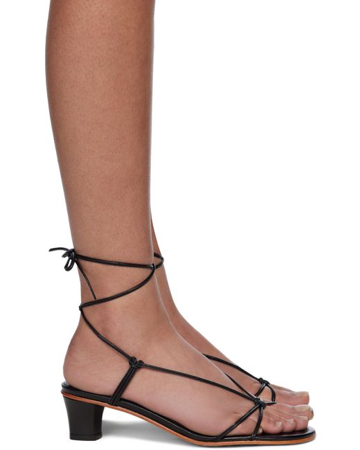 Martiniano Brown Spaghetti Heeled Sandals
