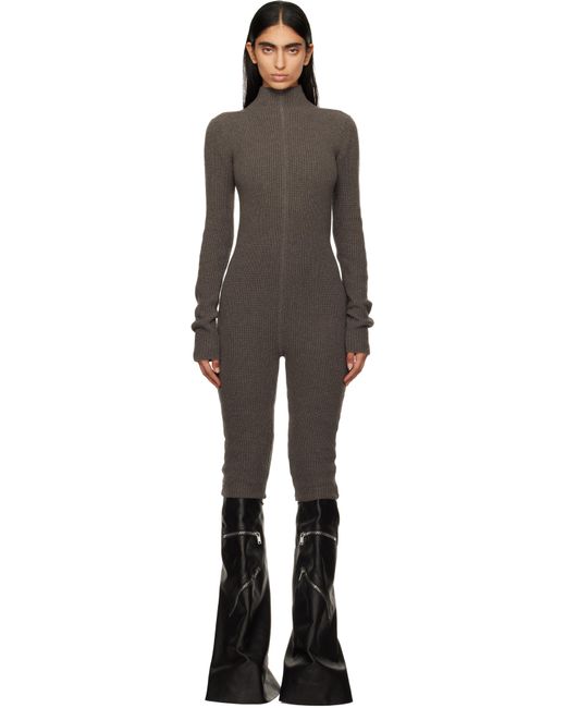 Rick Owens Black Porterville Knit Headon Jumpsuit