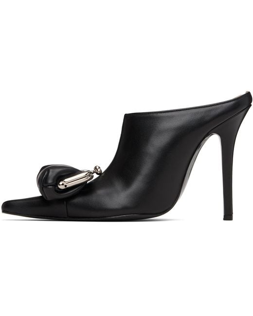 Pushbutton Black Coin Purse Pointy Heels