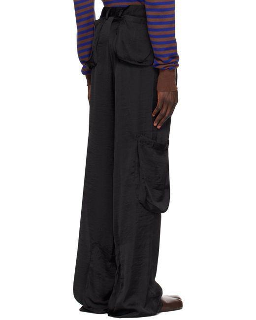 Pantalon cargo noir à poches plaquées Edward Cuming pour homme en coloris Black