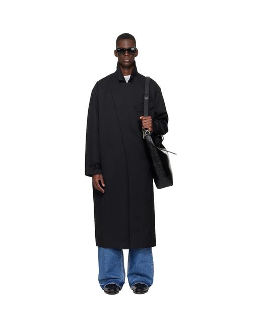 Sir Black Light Tailored Coat for men