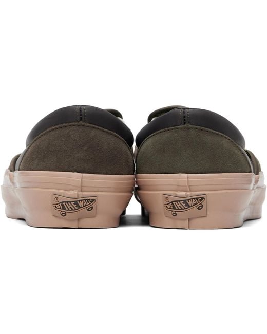 Vans Black Premium Classic Slip-On Sneakers for men