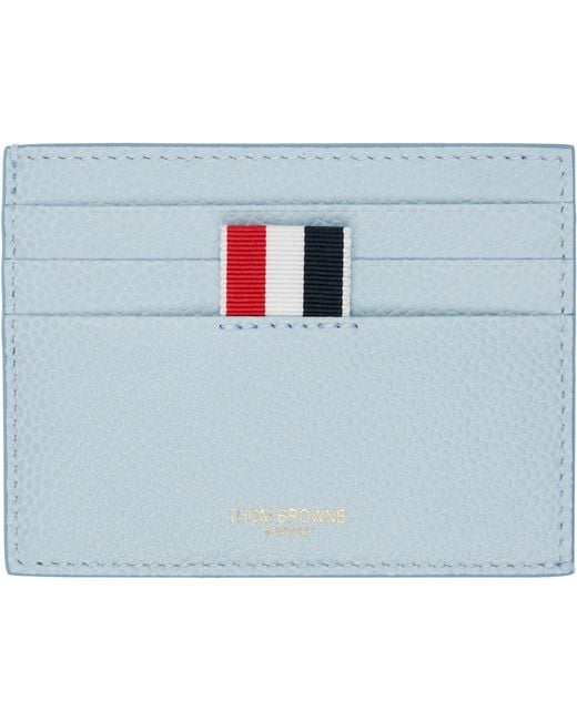 Thom Browne Black Single Leather Card Holder for men
