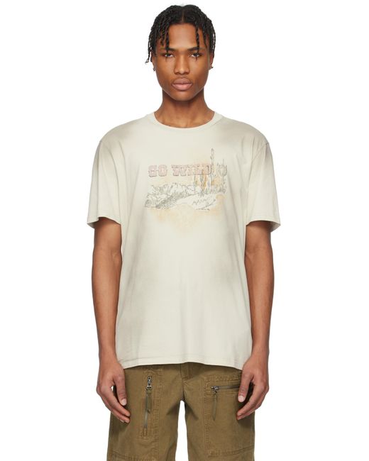 メンズ Isabel Marant ベージュ Honore Tシャツ Multicolor