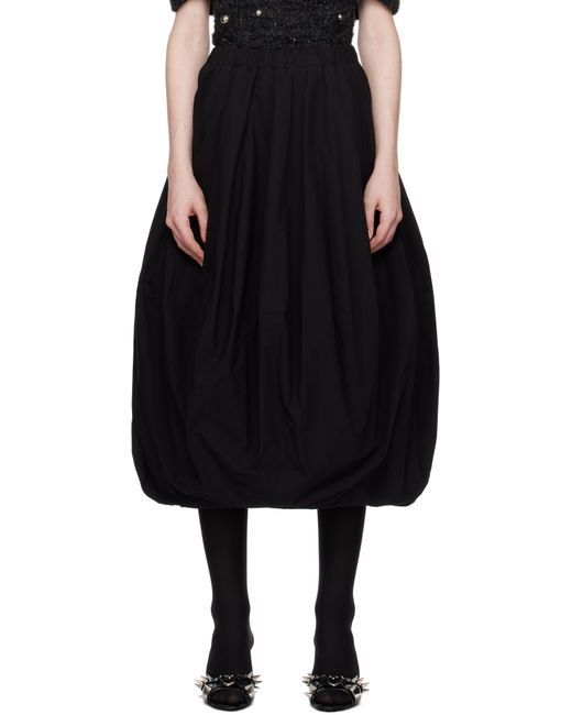 Abra Black Cercle Midi Skirt