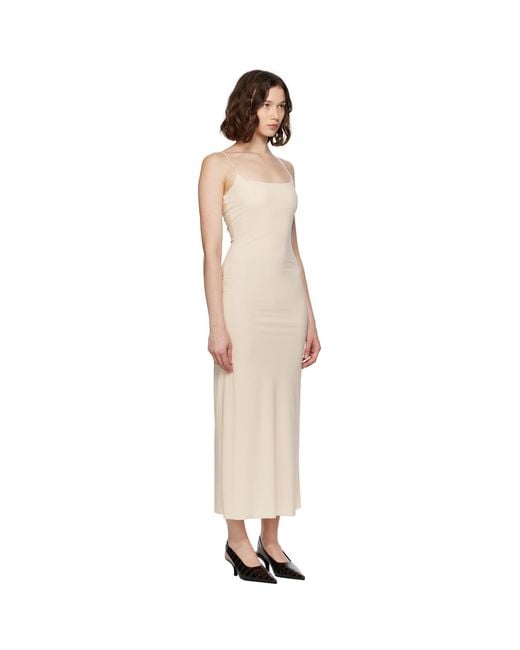 MM6 by Maison Margiela Black Slip Maxi Dress