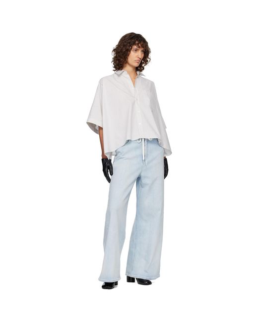 MM6 by Maison Margiela White Cotton Poplin Shirt