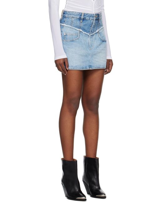 Minijupe narjis bleue en denim Isabel Marant en coloris Blue