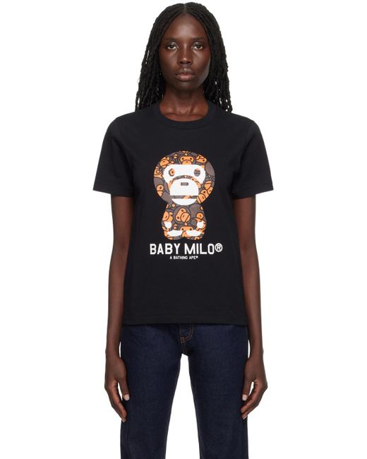 A Bathing Ape Black 'baby Milo' T-shirt