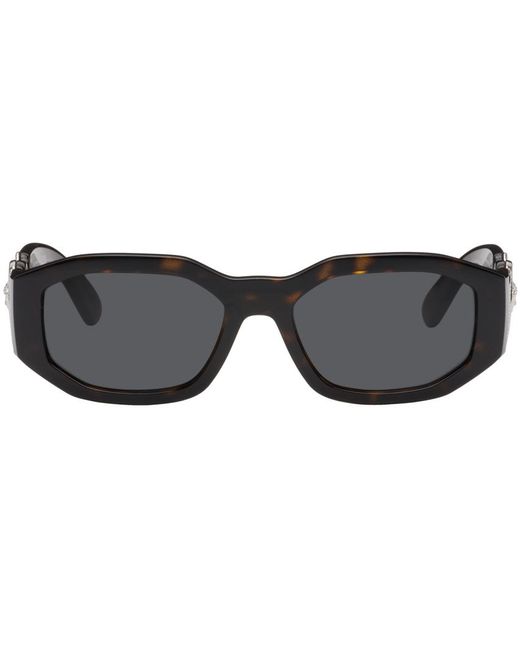 Versace Black Brown Medusa biggie Sunglasses