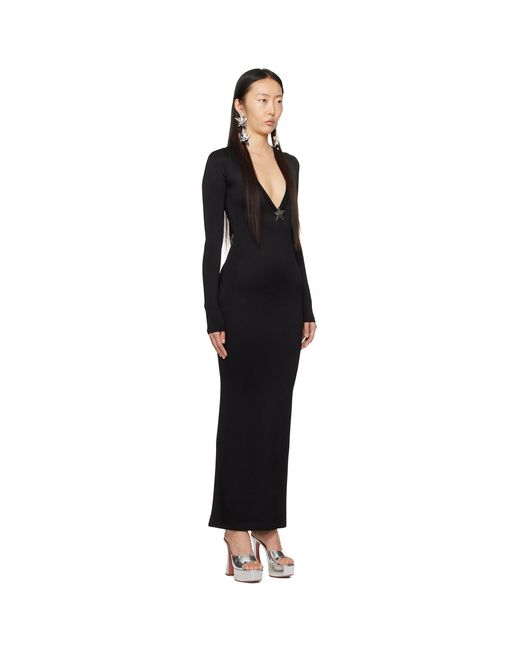 Area Black Star Stud Maxi Dress