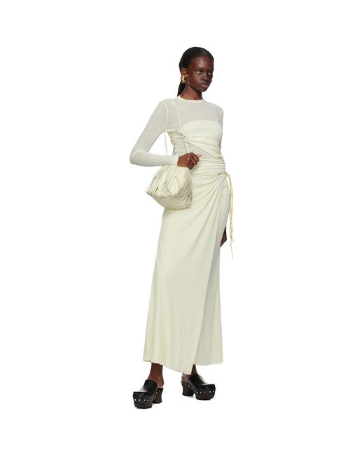 Nanushka Natural Green Macea Maxi Skirt