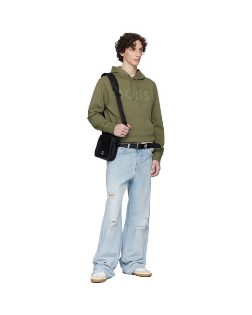 Boss Black Double B Monogram Twill Reporter Bag for men