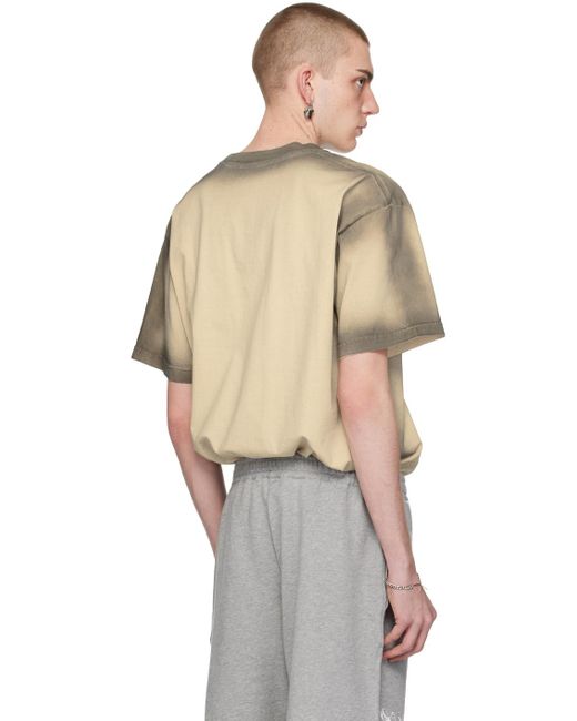 Y. Project Multicolor Beige & Gray Pinched T-shirt for men