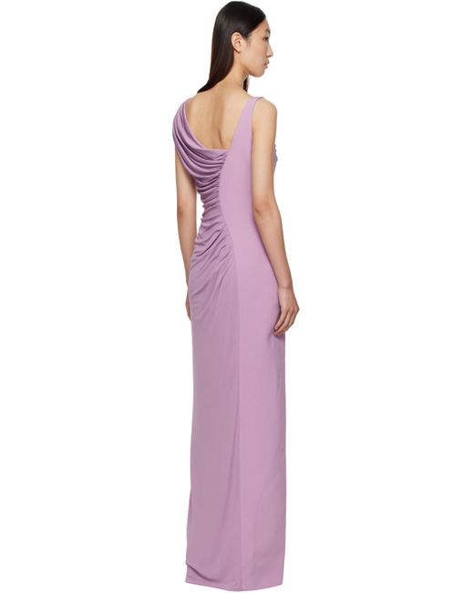 Versace Black Medusa '95 Draped Maxi Dress