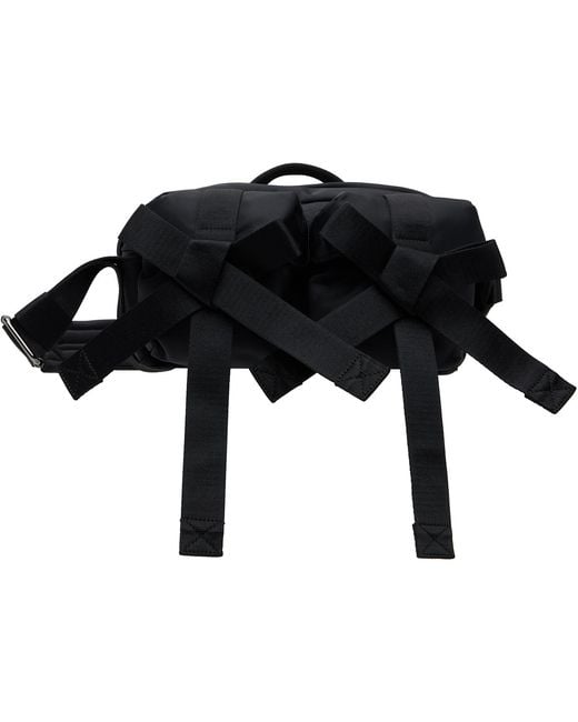 Simone Rocha Black Beaded Classic Bow Crossbody Bag for men